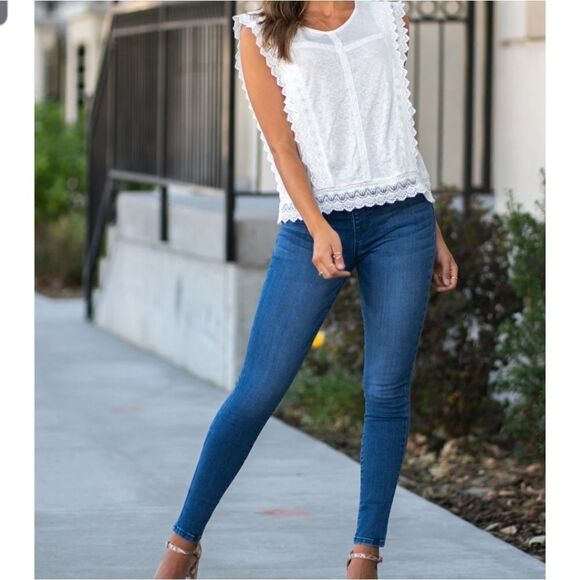 KanCan High Rise Elastic Band Jegging Skinny  Jeans sz 9/28 - Picture 1 of 6